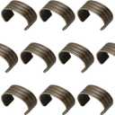 uxcell Leather Rope Clip, 100Pcs Cylindrical Crimping Cord Crimps Foldable String Leather Cord Fastener for DIY Lanyard, Tassel, Jewelry Making, Bronze