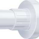 Ausemku Shower Curtain Rod 32-80 Inch Adjustable - 1 Inch Diameter Heavy Duty No drill Spring Tension Shower Rod, Non-Slip Rustproof Telescopic Rod for Bathroom, White