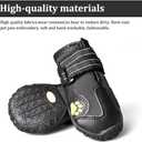 CovertSafe& Dog Boots for Dogs Non-Slip, Waterproof Dog Booties for Outdoor, Dog Shoes for Dogs 4Pcs with Rugged Sole Black, Size: Size 4: （2.6''x2.1'')(L*W) for 31-40 lbs