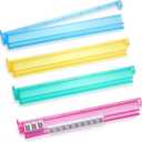 Mahjong Racks,4PCS Clear Acrylic Mahjong Racks with Pushers,American Mahjong Accessories Mahjong Gifts 4 Color