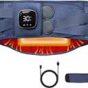 Cordless Heating Pad for Back, 60" Lower Back Massager for Pain Relief Deep Tissue, Lumbar Support Belt with 3 Heat, 3 Timing, 5 Vibration, Gifts for Men Women Mom Dad