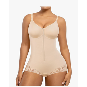 Shapewear for Women Tummy Control Half Body Shaper Snatched Zipper Butt Lifting Faja Colombiana Bodysuits for Women Large