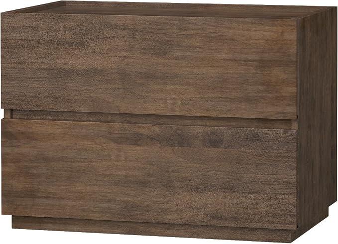 woodtalks 3 Drawer Dresser, Wood Chest Drawers with Storage for Closet, Bedroom, Living Room and Hallway, Drawers Dresser Bedside Nightstand, Walnut, Brown