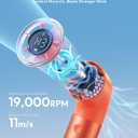 Aecooly Portable Handheld Fan, Powerful Turbo Mini Fan, 19000 RPM High Speed Aero Ultra, 15H Max Cooling Time, 7 Speeds Aluminum Case,Pocket Rechargeable Personal Small Travel GIfts for Women-Orange