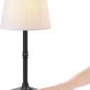 Rechargeable Battery Powered Table Lamp, Wireless LED Lamps, Cordless Touch Lamps, Stepless Dimmable Bedside Lamps, Night Lamp for Bedroom, Dinning Room, Kitchen Decor, Office (Black)