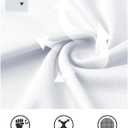 NORTHYARD Men's 2 in 1 Running Shorts Workout Gym Athletic Shorts with Liner Active Training Shorts with Zipper Pockets (White, L)