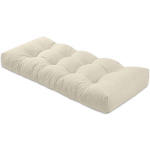 Bench Cushion 30 inches,Indoor/Outdoor Non-Slip Tufted Cushions, Premium Waterproof Linen, Soft Piano Sofa Cushions, High-Density Memory Foam(Light Beige-30x14x4in)