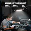 YouTeMei Under Hood Work Light Bar, Ultra Long Size Magnetic Work Light with 5200mAh Backup Charger, 3220LM, Hands-Free Garage Light for Mechanics, Emergency, Vehicle Inspection