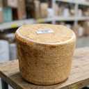 Cozy Camel Plush Round Ottoman / Pet Bed Footstool 16*13