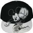 Disney Mickey Mouse Smash Flat Bill Mens' Baseball Hat, Gray, One Size