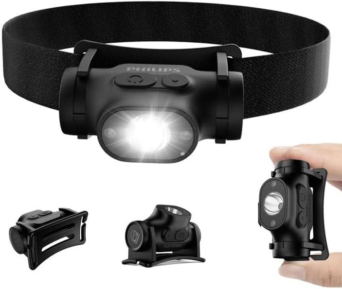 PHILIPS SFL1851 LED Headlamp Rechargeable,Head Light Flashlight for Adults-Camping Accessories Gear,5 Modes for Hiking, Running, Repairing, Fishing, Cycling,USB Cable Included PHILIPS SFL1851 LED Headlamp Rechargeable,Head Light Flashlight for Adults-Camping Accessories Gear,5 Modes for Hiking, Running, Repairing, Fishing, Cycling,USB Cable Included