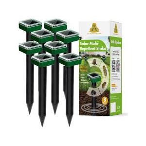Solar powered mole repellent