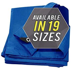 Large Waterproof Tarp - Heavy Duty 5 Mil Thick Poly Tarpaulin Ideal for Canopy Tents, Boats, RV or Pool Covers - Multipurpose Protective Tarps with Grommets for Indoor and Outdoor Use | 40' x 60'