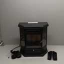 RealSmart Electric Fireplace Heater 22 in Freestanding Fireplace Stove Infrared Fireplace with 3D Flame Effect Remoted Control, Timer, Overheating Protection (Black)