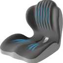 Memory Foam Seat Cushion with Lumbar Support, Ergonomic L-Shaped Car & Office Chair Cushion for Long Sitting, Orthopedic Coccyx Pillow for Sciatica & Back Pain Relief for Truck Drivers, Gaming & Home, Medium