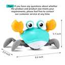 control future Crawling Crab Baby Toy - Infant Tummy Time Toys 3 4 5 6 7 8 9 10 11 12 Babies Boy 3-6 6-12 Learning Crawl 9-12 12-18 Walking Toddler 36 Months Old Music Development 1st Birthday Gifts (Green)