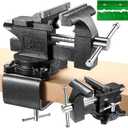 Bench Vise, 4-1/2" Table Vise For Workbench,2-in-1 Multi-Purpose Heavy Duty Bench Vice With Multifunctional Soft Jaws, 270 Swivel Base Home Vise for Woodworking, Home Workshop, Welding and DIY