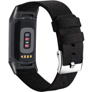 Abanen Women and Men Band for Fitbit Charge 6 / Charge 5, Soft Woven Canvas Nylon Quick Dry Wrist Strap for Fitbit Charge 5