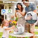 Bubble Machine Durable Automatic Bubble Blower, 18000+ Big Bubbles Per Minute Bubbles for Kids Toddlers Bubble Maker Operated by Plugin or Batteries Bubble Toys for Indoor Outdoor Birthday Party
