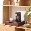 Acacia Wood Coffee Pod Organizer, K Cup Holder Organizer for Counter, K Cup Drawer Coffee Maker Machine Stand, 35 Pack K Pod Holder, (black walnut)