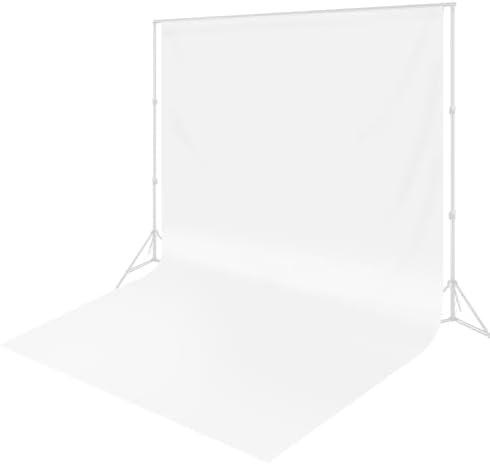 Linhedai 10 x 20 ft White Backdrop Background White Screen for Photography Video Recording Picture Shooting high Density Polyester Fabric Pure Recording Parties Curtain