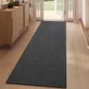 YDKGL 2x6 ft Kitchen Runner Rug Mat Non Slip Boho Woven Hallway Runner Washable, Soft Long Entryway Laundry Hall Floor Runners Rugs Carpet for Indoor Backdoor Bedroom Kitchen Living Room, Black