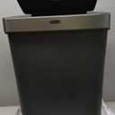 Rubbermaid Premier Series III Step-On Trash Can for Home and Kitchen, with Stainless Steel Rim, 12.4 Gallon, Charcoal, for Home/Kitchen/Garage/Apartment/Office