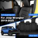 Custom Fit Seat Covers for Jeep Wrangler JL 4-Door 2018-2025 5-Seats