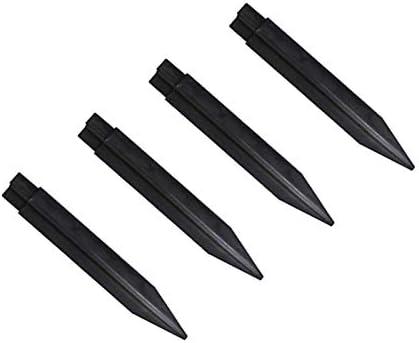 Bebrant 4 PCs Plastic Spikes for Solar Flame Torch Lights Solar Torch Lights Replacement ABS Ground Stakes