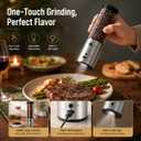 Electric Salt and Pepper Grinder Set, 240ML Large Capacity Rechargeable Salt & Pepper Mill, Stainless Steel, Adjustable Coarseness, USB-C Charging - Kitchen Essentials, Birthday Gifts for Women. (1)