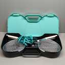 EasyGo Badminton Set, with Net, 4 Racket, 4 Birdies, Portable Storage Box, for Backyards, Outdoor Games, Yard Games