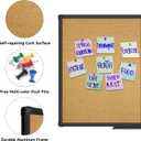 XBoard Magnetic whiteboard 48x 36 - Combo Whiteboard Dry Erase Board/Cork Board, Magnetic White Board + Corkboard with Black Aluminum Frame, 10 Colorful Push Pins & Marker Tray Included