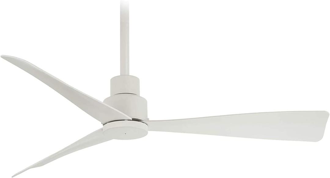 Minka Aire 44 in. Simple Indoor/Outdoor Flat White Ceiling Fan with Remote Control , White
