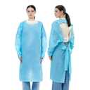10 Pack Disposable PPE Gowns Isolation Waterproof CPE Gowns with Waist Ties Thumb Loops One Size Fits Most