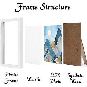 White Picture Frame, 8x8 Picture Frame for Square Photo Poster Canvas Certificate Document Display Horizontally or Vertically High Transparent Wall Gallery(Size 8 x 8 inches)
