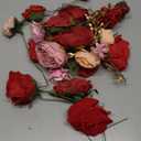 AmyHomie Red Artificial Flowers Combo Silk Mix Peony Rose Fake Flowers w/Stem for Valentine's Day DIY Wedding Bouquets Centerpieces Table Fall Decor Party Bridal Baby Shower Home Decorations