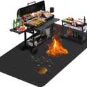 TAOMAND 48 x 30 inches Under Grill Mats for Outdoor Grill | Double-Sided Fireproof | Waterproof | Oil-Proof | Easy to Clean | Indoor Fireplace/Fire Pit Mat | Quality BBQ Mat for Deck Patio Lawn