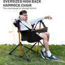 TIMBER RIDGE Hammock Camping Chair, Oversized Swinging Hammock Chair with Adjustable Back and Seat for Outdoor Lawn, Sports, Supports 400lbs, Black