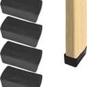 2x4 Wood Post End Cap - 4Pcs 1.57x 3.15Post caps (1-1/2" x 3-1/7") PVC Floor Protector,Waterproof and Anti-Friction,Suitable for Table Legs, Chair Legs, armrests and Other Wood