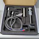 Ultimate Unicorn 8 inch Bathroom Faucet Brushed Nickel, Waterfall Bathroom Faucet with Metal Pop-up Sink Drain Stopper and 2 Supply Hoses,2 Handle Widespread Faucets for Vanity Sink 3 Holes