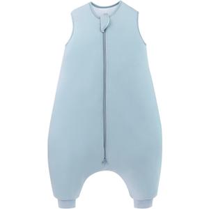 Supersoft Toddler Sleep Sack with Feet 1.0 Tog, Premium Bamboo Viscose Sleep Sacks with Legs 2-Way Zipper Sleep Bag Walker 6-15 Month, Slate