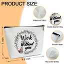 Coworker Gifts Makeup Bag, Work Will Suck Without You Make Up Bag, Travel Toiletry Bag for Women Going Away Farewell Retirement Gifts for Coworkers Boss Colleague, 1 PCS Cosmetic Bag for Pouch -B11