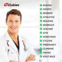 CUBlEX 4 Pairs Plus Size Compression Socks Unisex 20-30mmHg Knee high XXL- XXXXL for Woman & Man (Black)