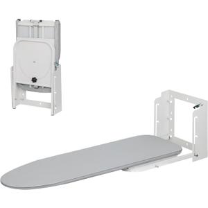 Zoes Homeware Wall Mounted Ironing Board, 180 Rotation, Space-Saving Fold Down, 36" x 12", Silver