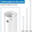36 Inch Ceiling Fan Downrod with 6 x 18-AWG Wires,Ceiling Fan Extension Rod 1 Inch Outer Diameter, Improves Airflow,Suitable for Various Ceiling Fans(White, No Threaded)