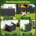 3 Panels Air Conditioner Fence42" H x 38" W Outdoor Freestanding Privacy Panel Screen Trash Can Decorative Fence Panel No Dig Backyard Fencing for AC, Patio, Pool, Outside, Backyard, Balcony