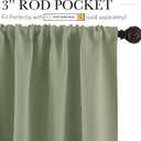 RYB HOME Blackout Curtains for Bedroom Living Room 63 inches Long, Thermal Insulated Privacy Rod Pocket Drapes for Nursery Office Home Theater, Width 42 by Length 63, Sage Green, 2 Panels