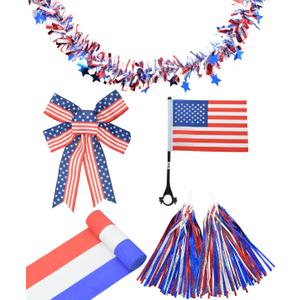 Moucuny 24Pcs 4th Of July Car Parade Decorations