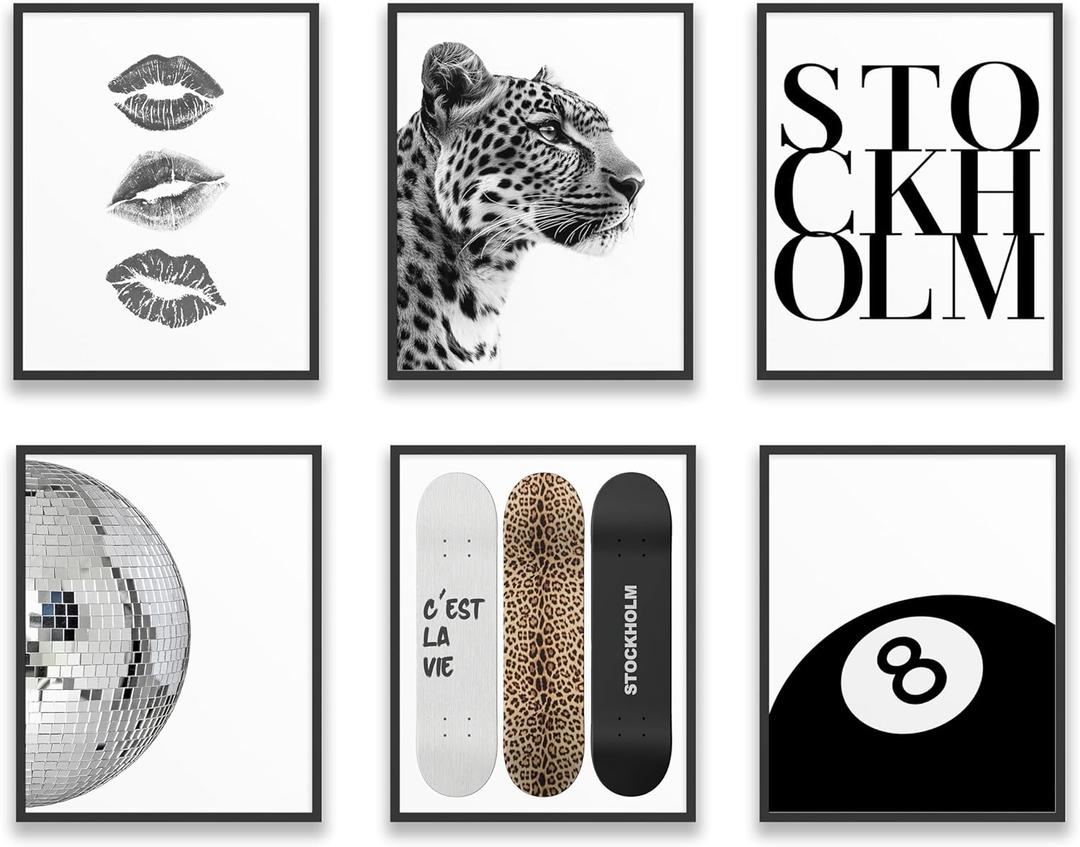 TwoDays Stockholm Style Room Decor for Women, Chic Trendy Wall Art for Living Room Aesthetic, Luxury Fashion Posters for Home Bedroom Apartment Dorm (8" X 10", Set of 6, UNFRAMED) TwoDays Stockholm Style Room Decor for Women, Chic Trendy Wall Art for Living Room Aesthetic, Luxury Fashion Posters for Home Bedroom Apartment Dorm (8" X 10", Set of 6, UNFRAMED)