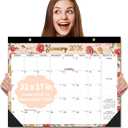Desk Calendar 2025-2026, AgePlace Large 22" x17" Wall Calendar 2025 Covers June 2025 - December 2026, Monthly Desktop Calendar with Different Watercolor Artwork for Each Month for Home & Office School